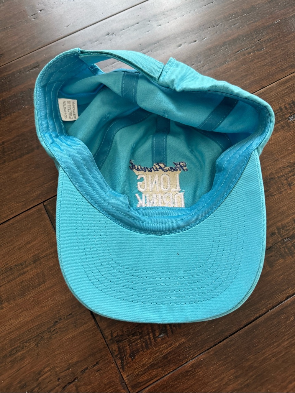The Finnish Long Drink Embroidered Baseball Cap - Aqua - Picture 3 of 5